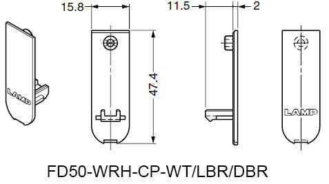 FD50-WRH-CP上ローラー用化粧キャップ